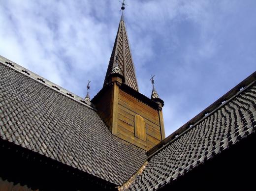 Schindelkirche in Norwegen