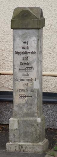 Wegestein in Reichstädt - Abzweig Ruppendorf