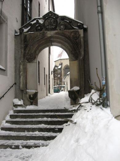 In Schnee ertrunkener Dippser Weihnachtsbaum