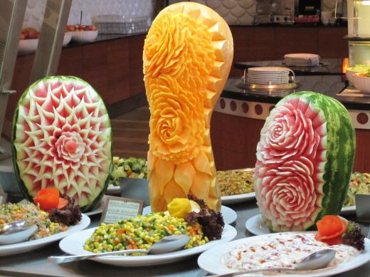 Schönheiten des Salatbuffets in der Türkei